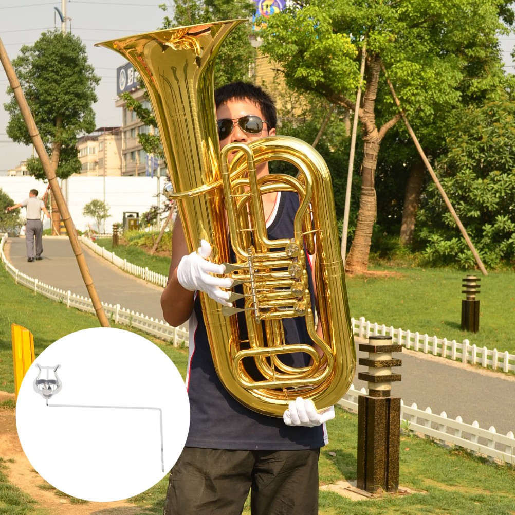 Bass Music Clip Portable Tuba Clip Clamp-on Holder Marching Music Trombone Lyre