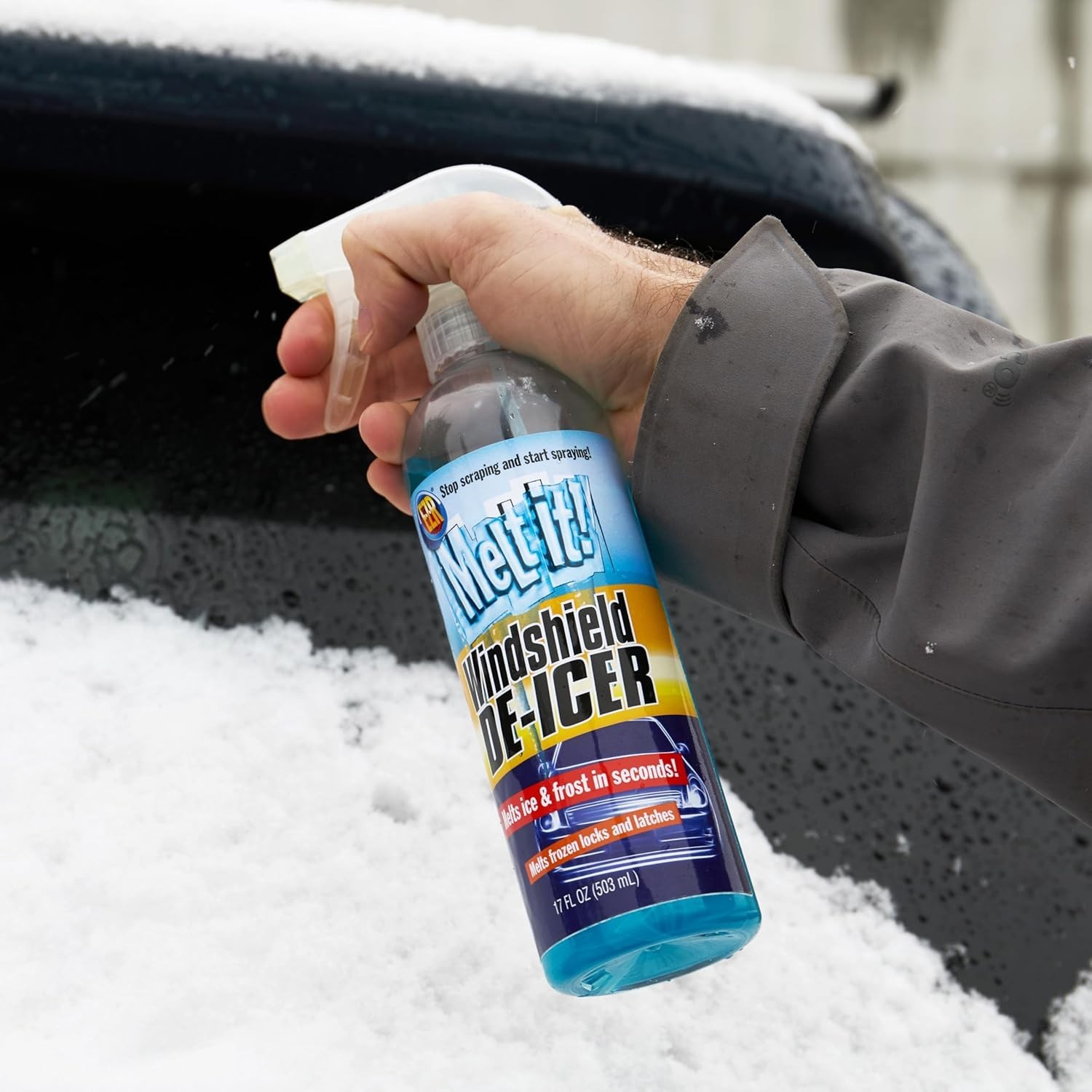 Melt It! High-Performance Windshield De-Icer for Safe Winter Driving - 17 Fl Oz