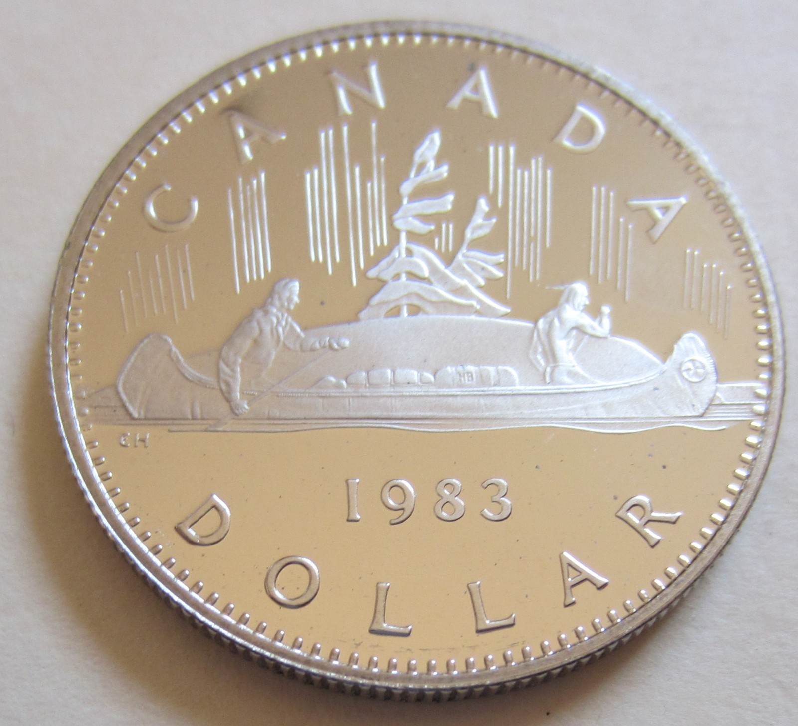 1983 Canada Voyageur PROOF Nickel One Dollar Coin. MINT UNC $1
