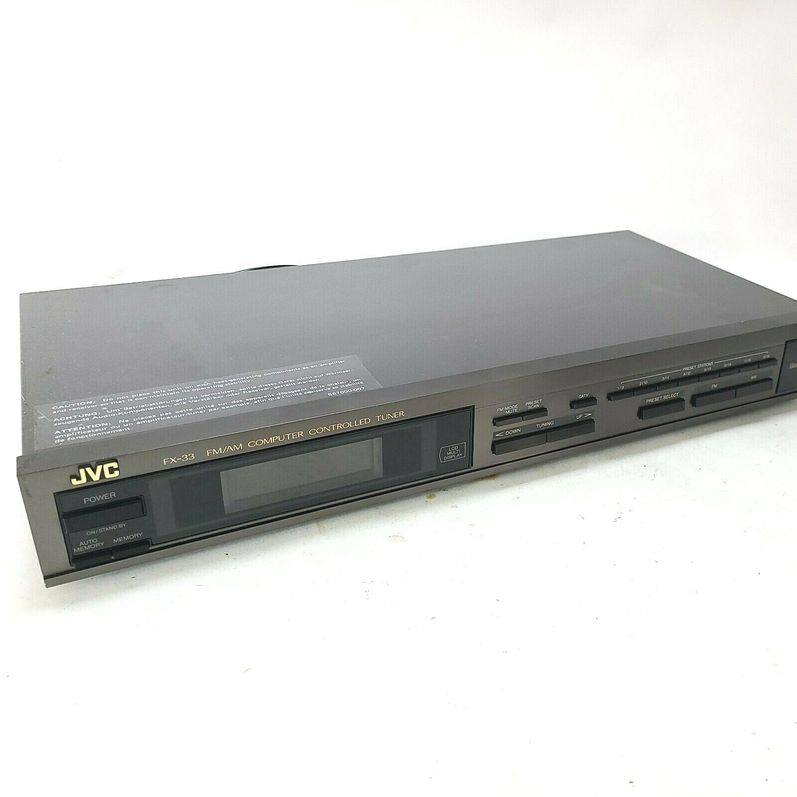 Vintage JVC FX-33BK FM/AM Stereo Computer Controlled Tuner