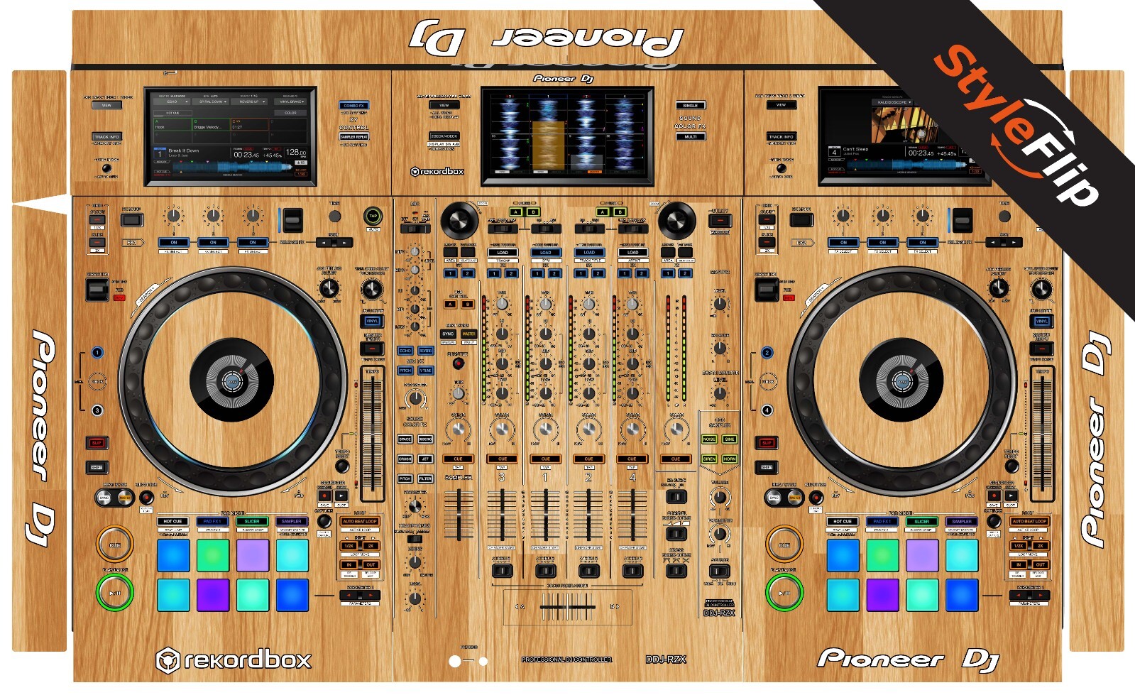 Pioneer DDJ-RZX | Wood 5 | Protective Decal | StyleFlip Skins