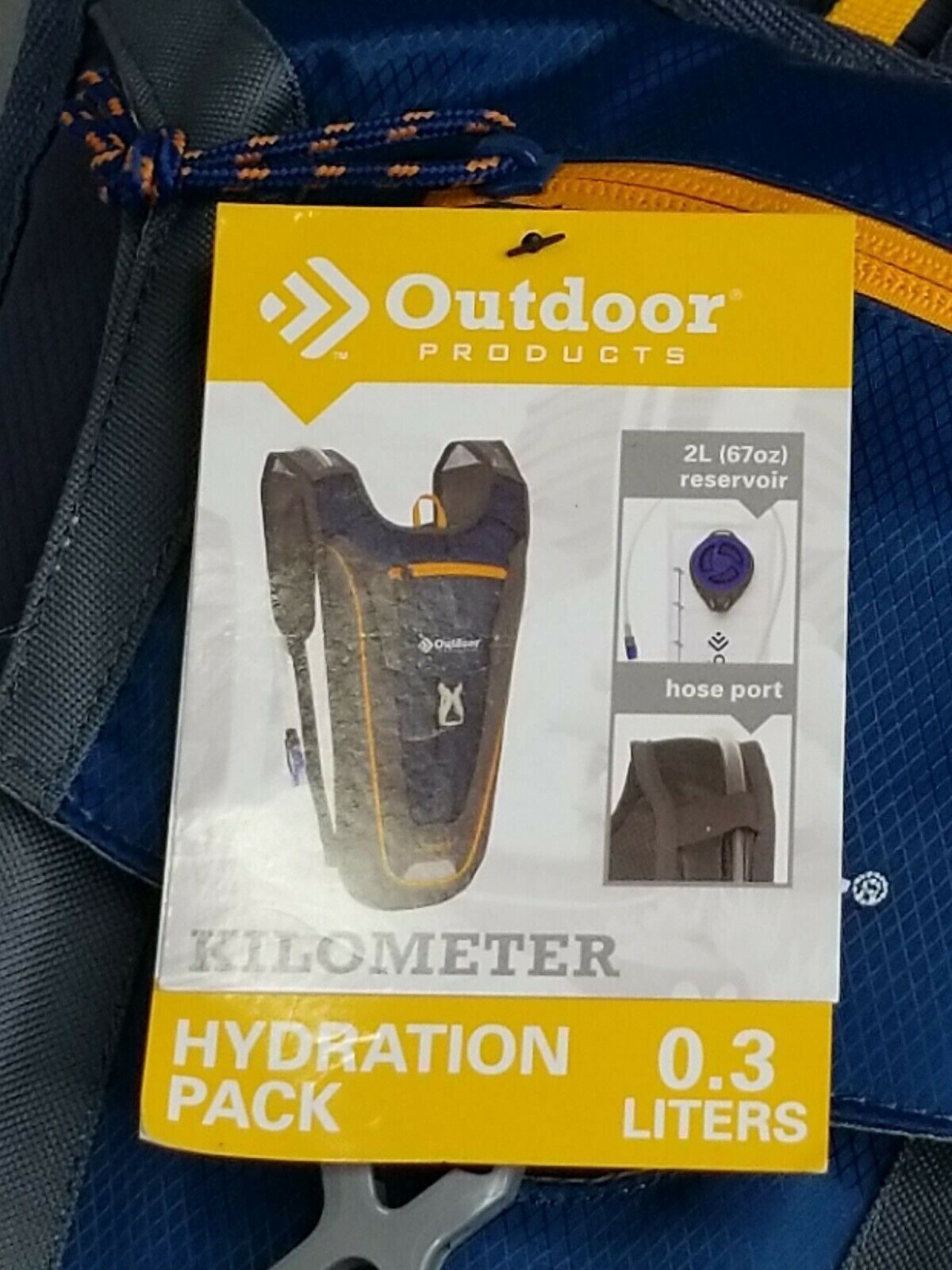 Hydration Backpack Outdoor Products Kilometer Only Black Hiking Work