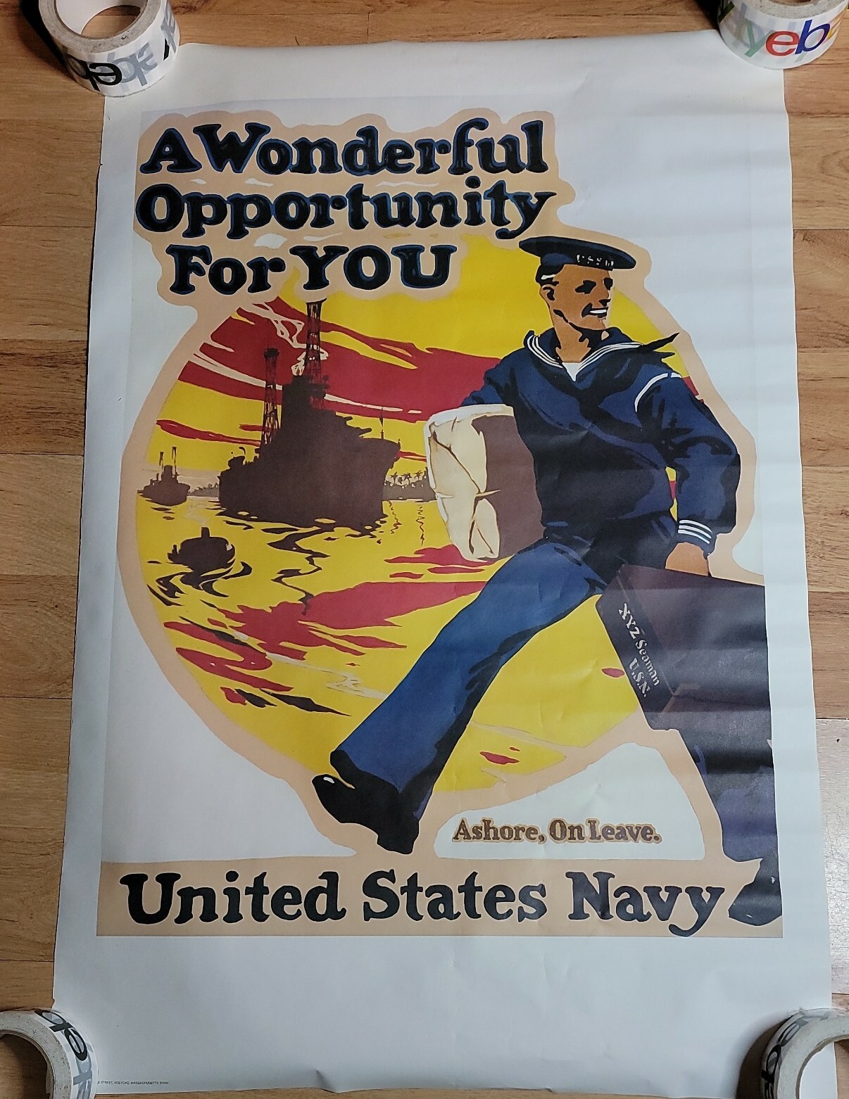 A Wonderful Opportunity US Navy 1917 World War I Propaganda Poster -Reproduction