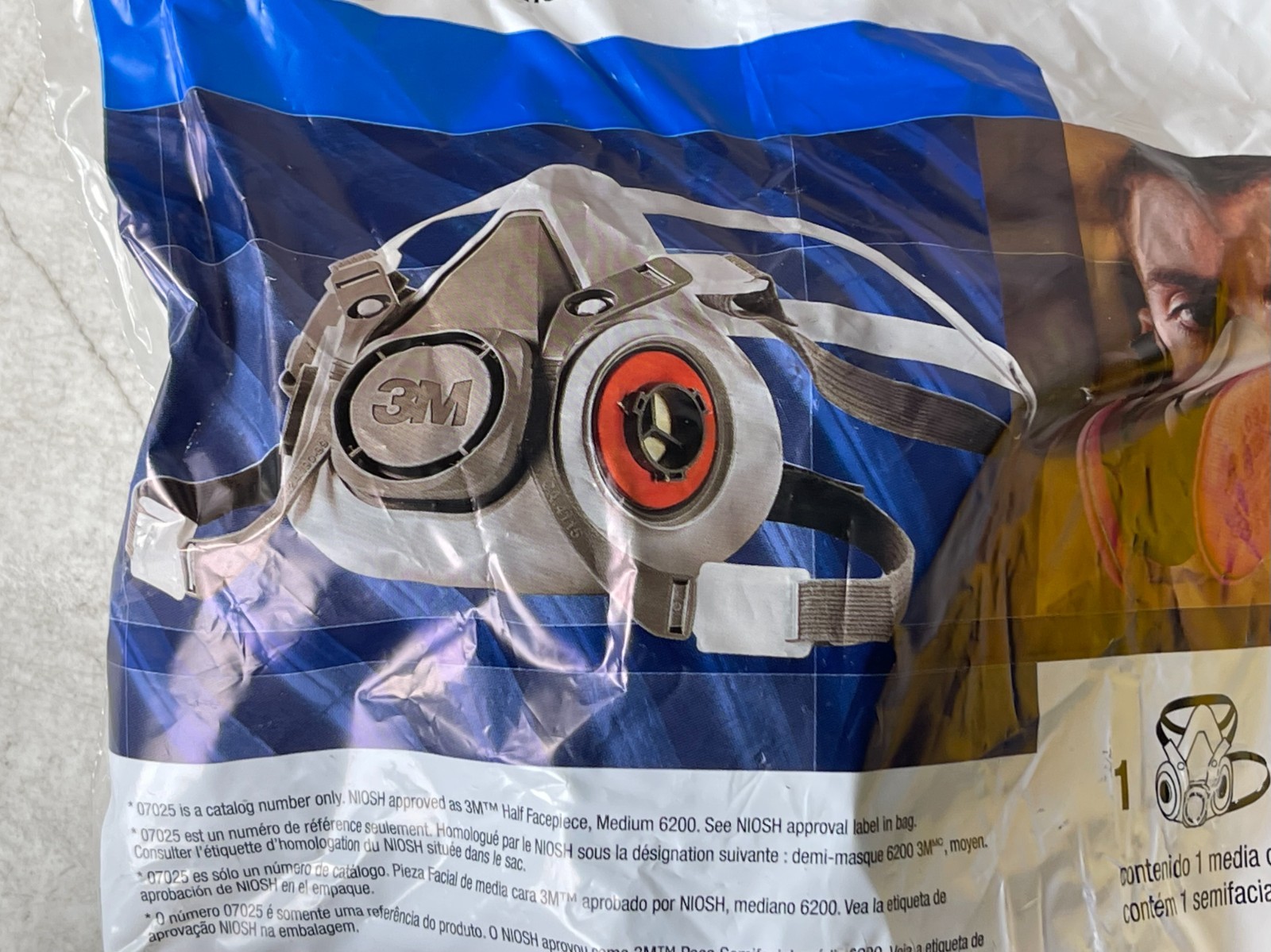 3M Half Facepiece Reusable Respirator Mask Medium PPE Safety Work