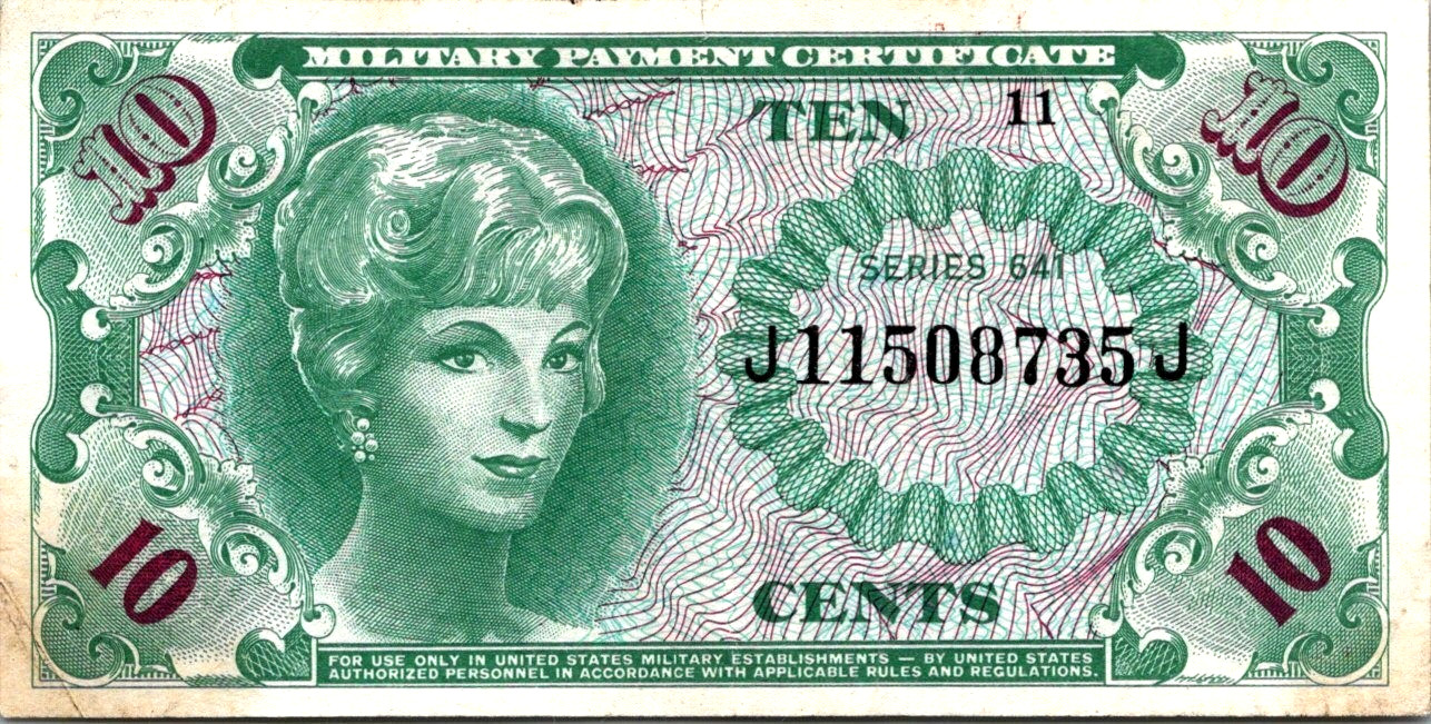 Series 641 10 Cents Military Payment Certificate
