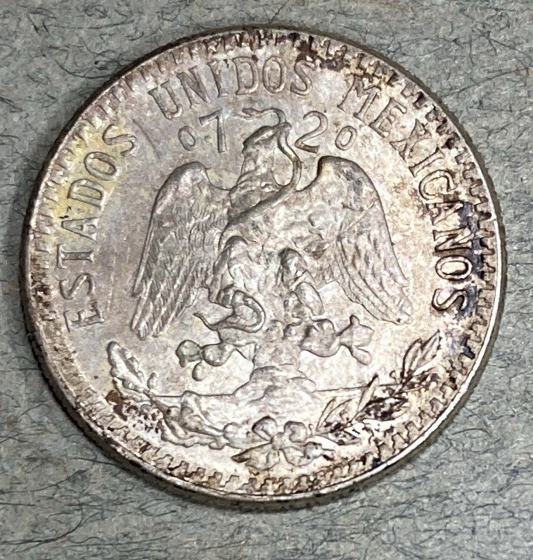 1943 Mexico Silver 20 Centavos