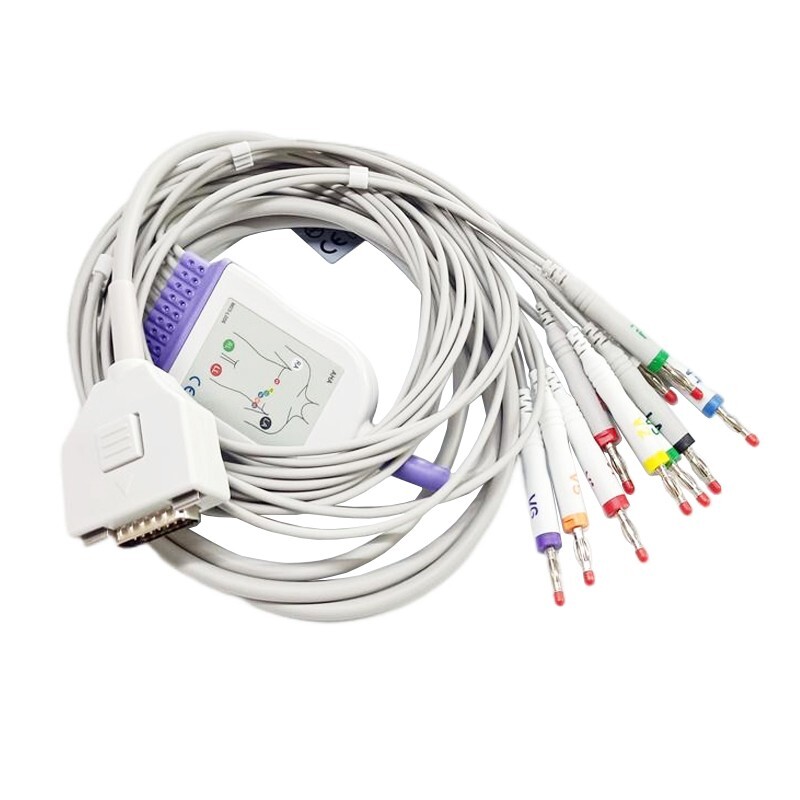 Direct-Connect EKG Leadwire Cable 10-Lead,for Fukuda ME Cardisuny/KP-500/KP-500D