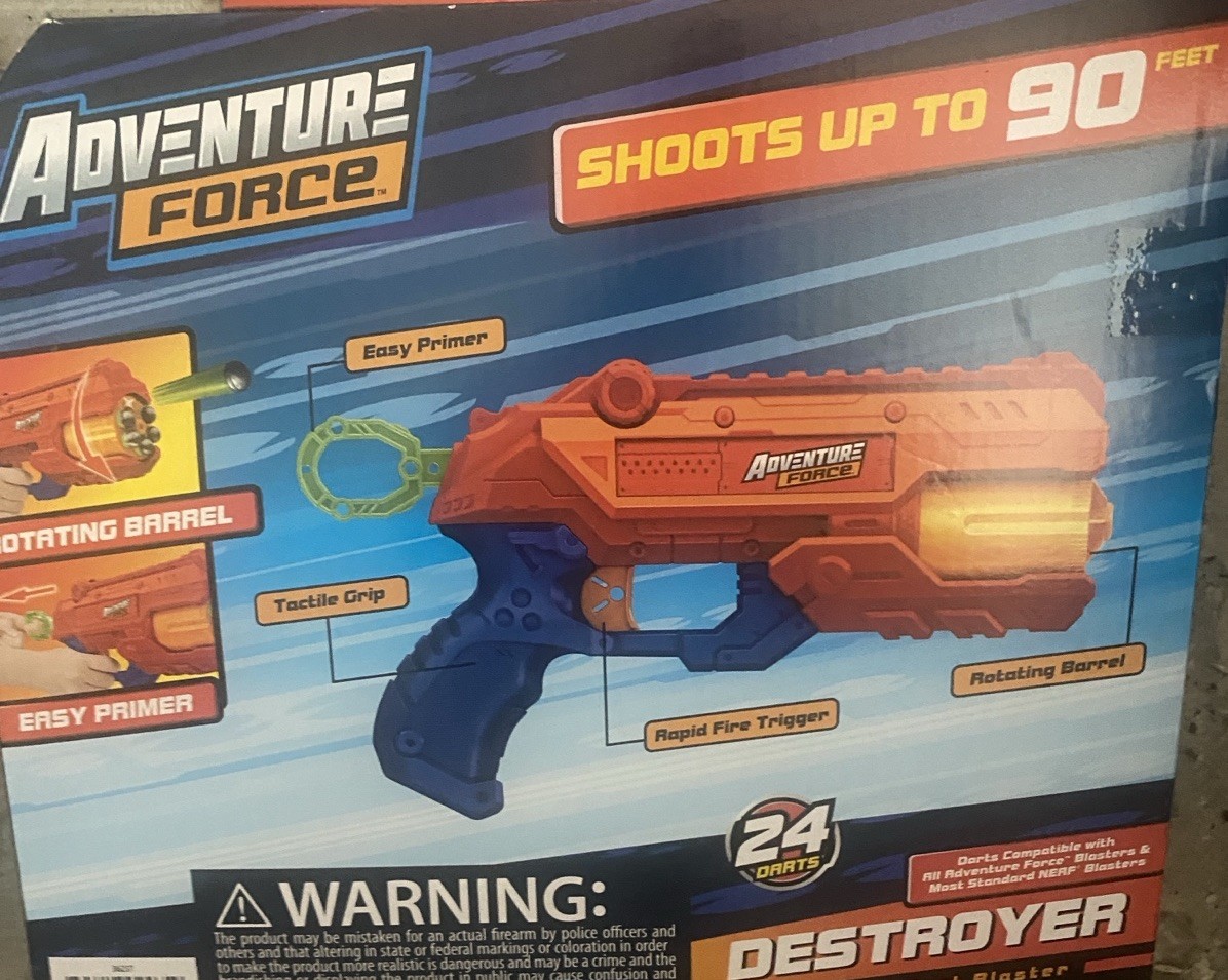 (2) TWO Adventure Force 90' Range Destroyer Blaster with 24 Foam Darts