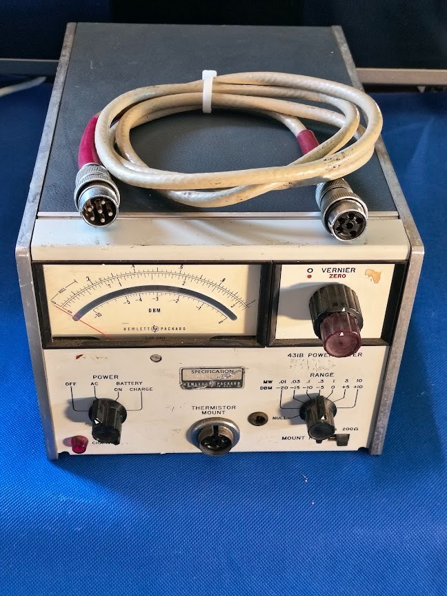 VTG HP 431B Power Meter w/ Cable - Powers on -Not tested beyond AS-IS