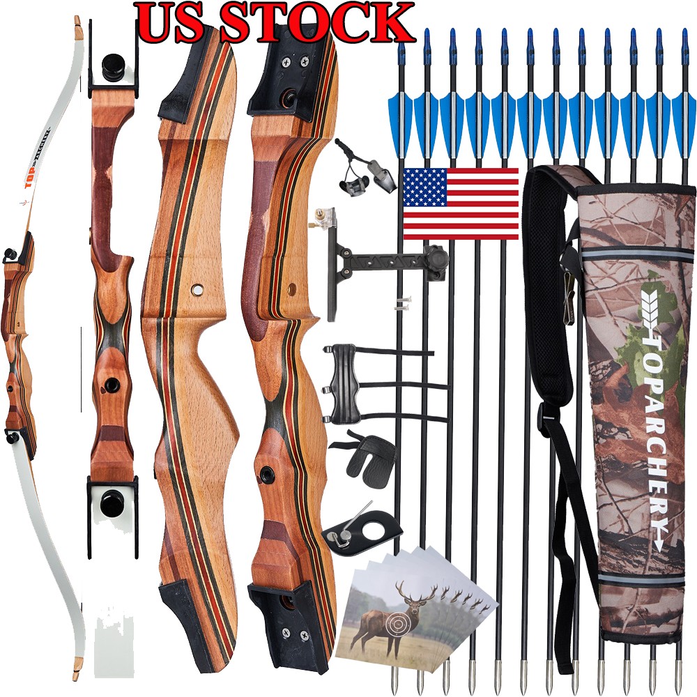 48" Archery Takedown Recurve Bow 10-20lbs RH &Arrow Youth Hunting Shoot Practice