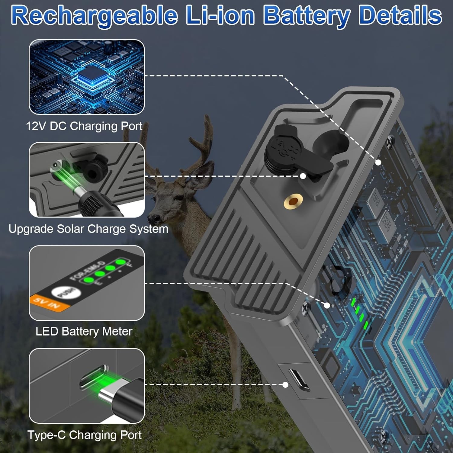 Artman Solar Charging Battery Pack - 4 Pack