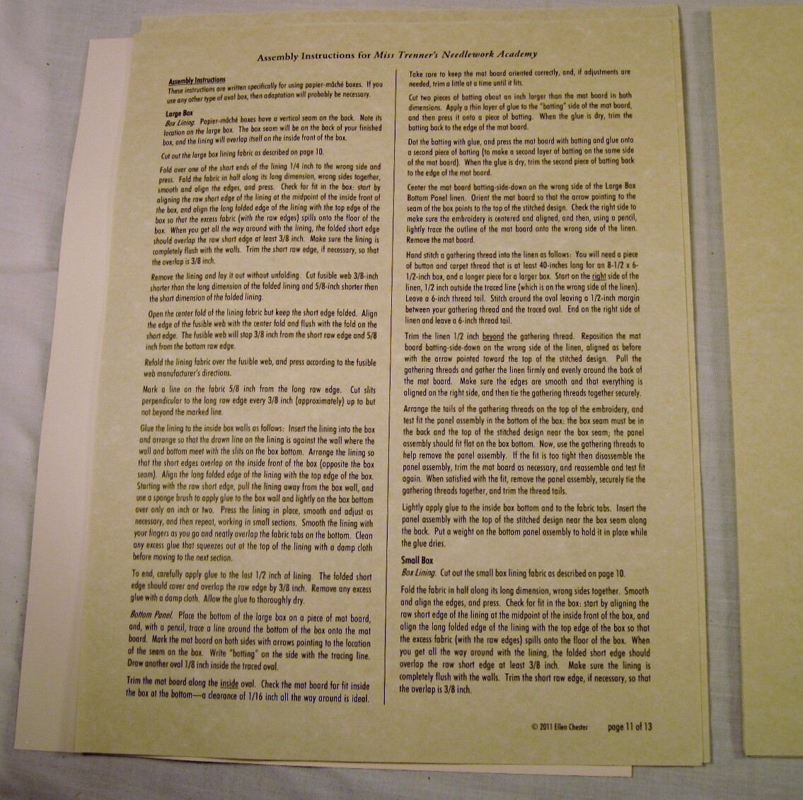 Miss Trenners Needlework Academy Booklet With My Needle Needlework Patterns