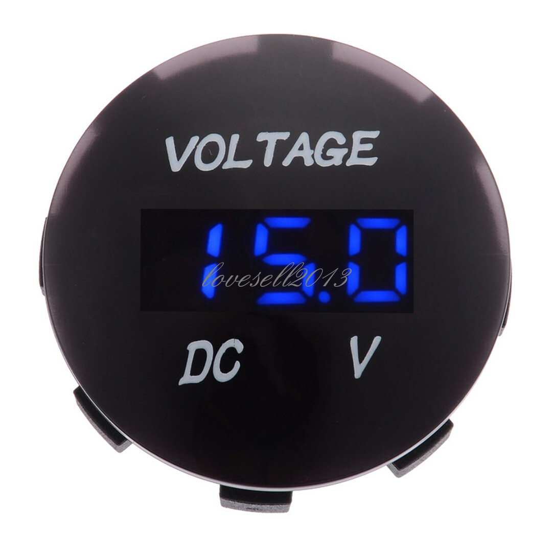 1PCS DC 12V-24V LED Panel Digital Voltage Meter Display Voltmeter Car Motorcycle