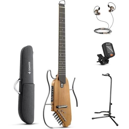 Donner Headless Travel Guitar HUSH-I Mahogany Portable Mini Guitar Japan
