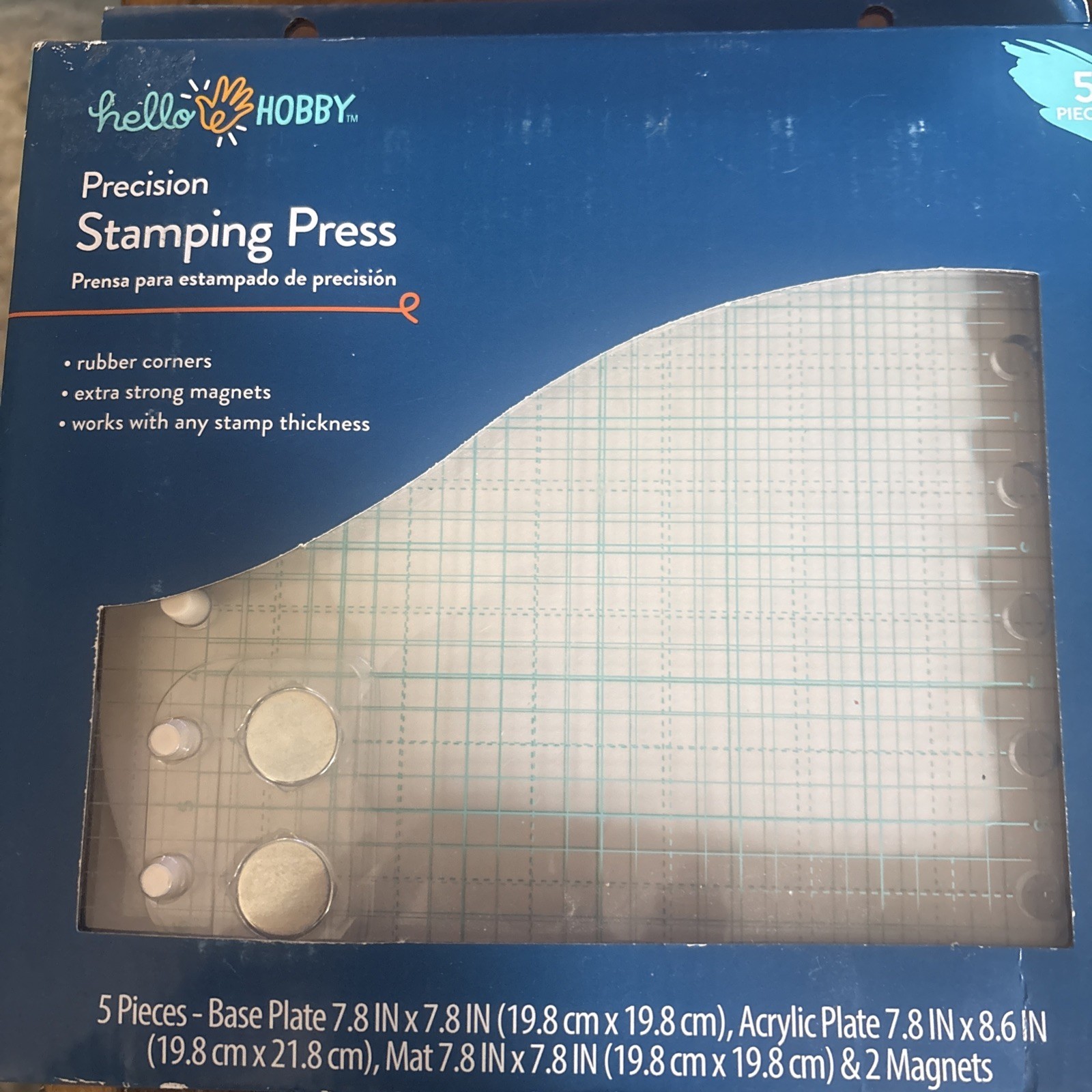 Hello Hobby Precision Stamping Press 5pc Set Craft Tool Card Making DIY