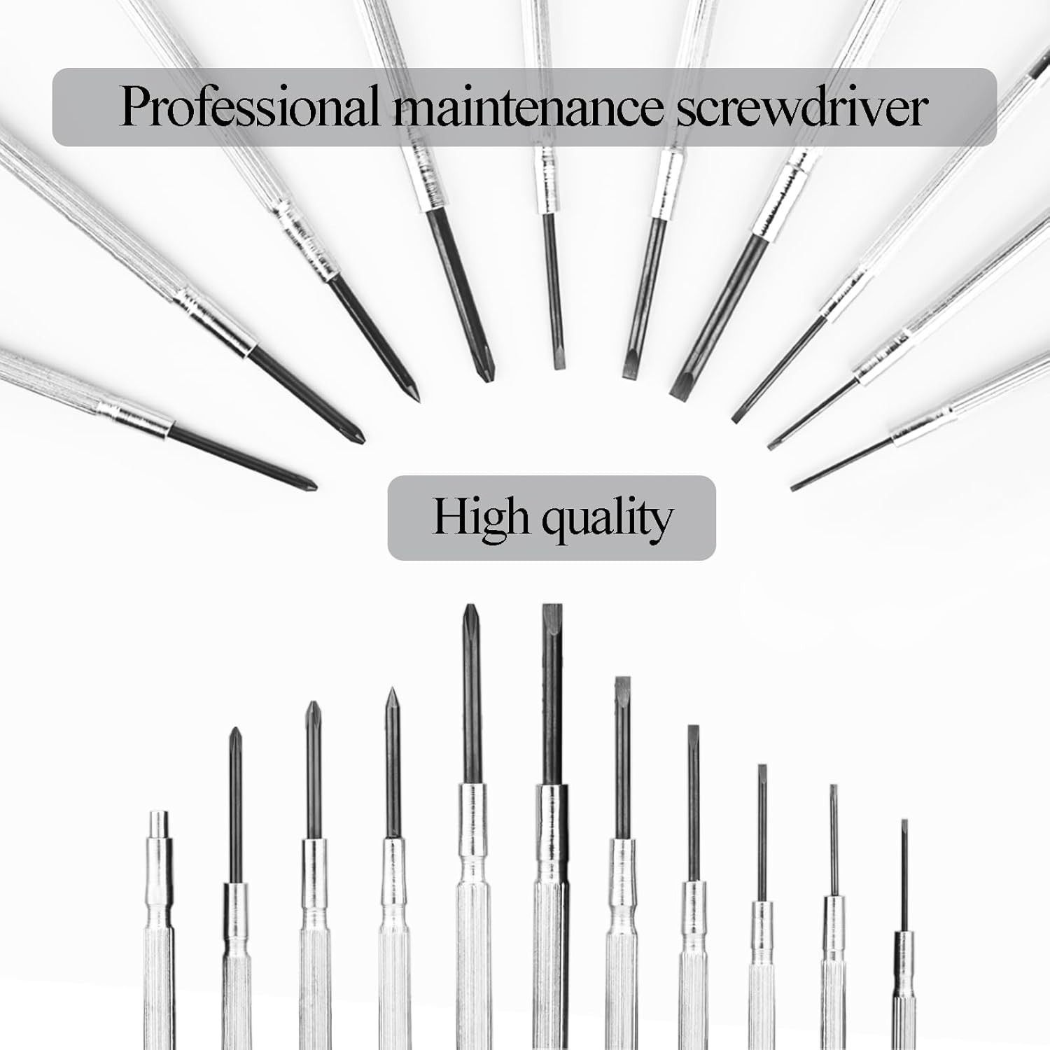 11pc Small Precision Screwdriver Set Mini 6 Sizes Flat Philips for Watch Glasses