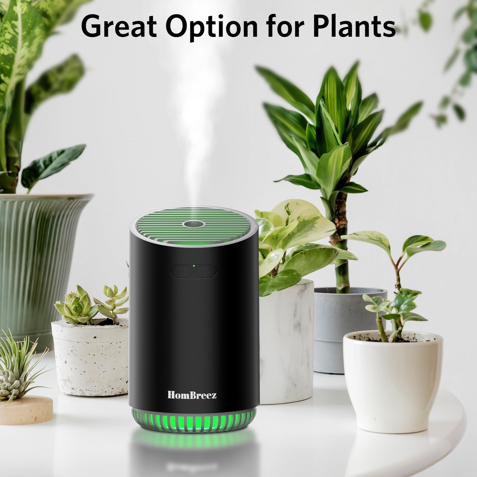 HomBreez Portable Aromatherapy Diffuser 280ml, Rechargeable Small, Black