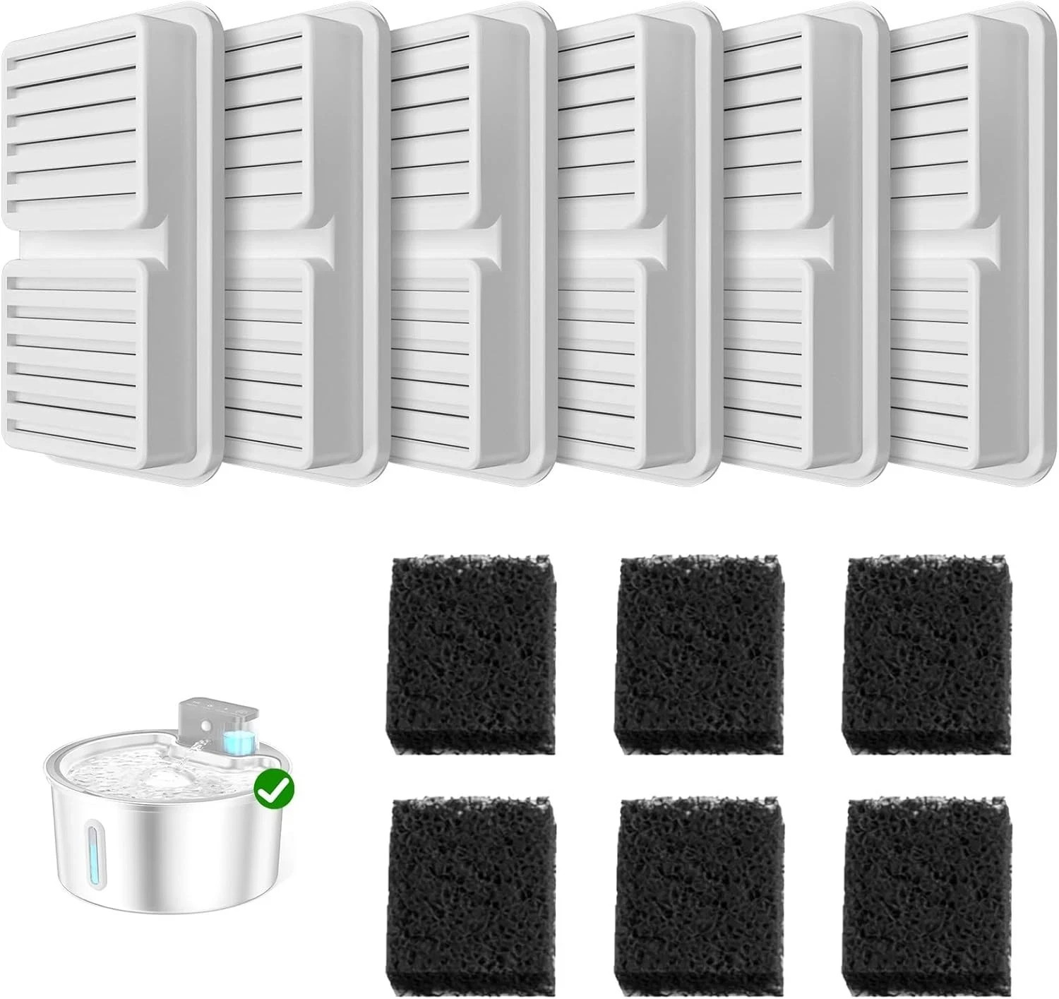 Cat Water Dispenser Filter 6 Pcs - Replacement Cartridge for Cat Water Founta...