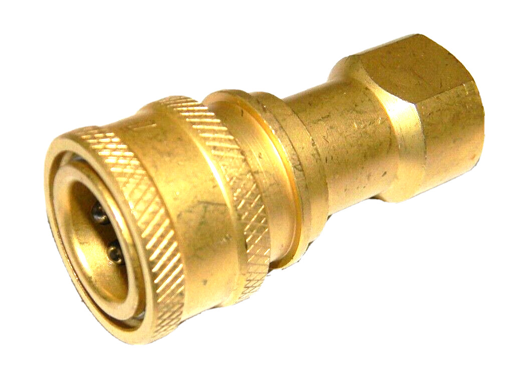 All Brass 1/4" Female Quick Disconnect (QD) Carpet Cleaning Wand Valve ISO B