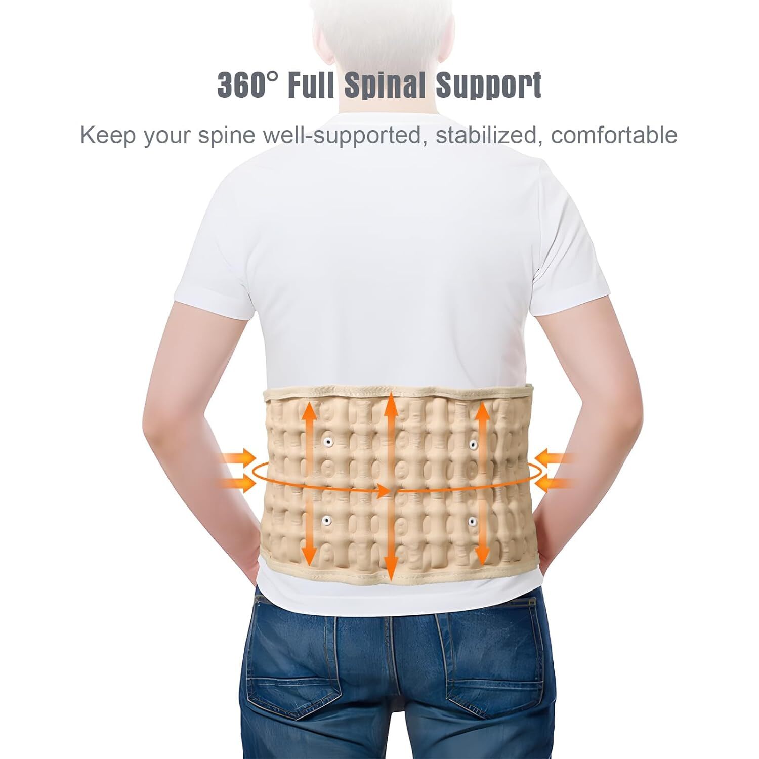 Decompression Brace Lumbar Belt Spinal Support Back Extender Belt Traction Tool