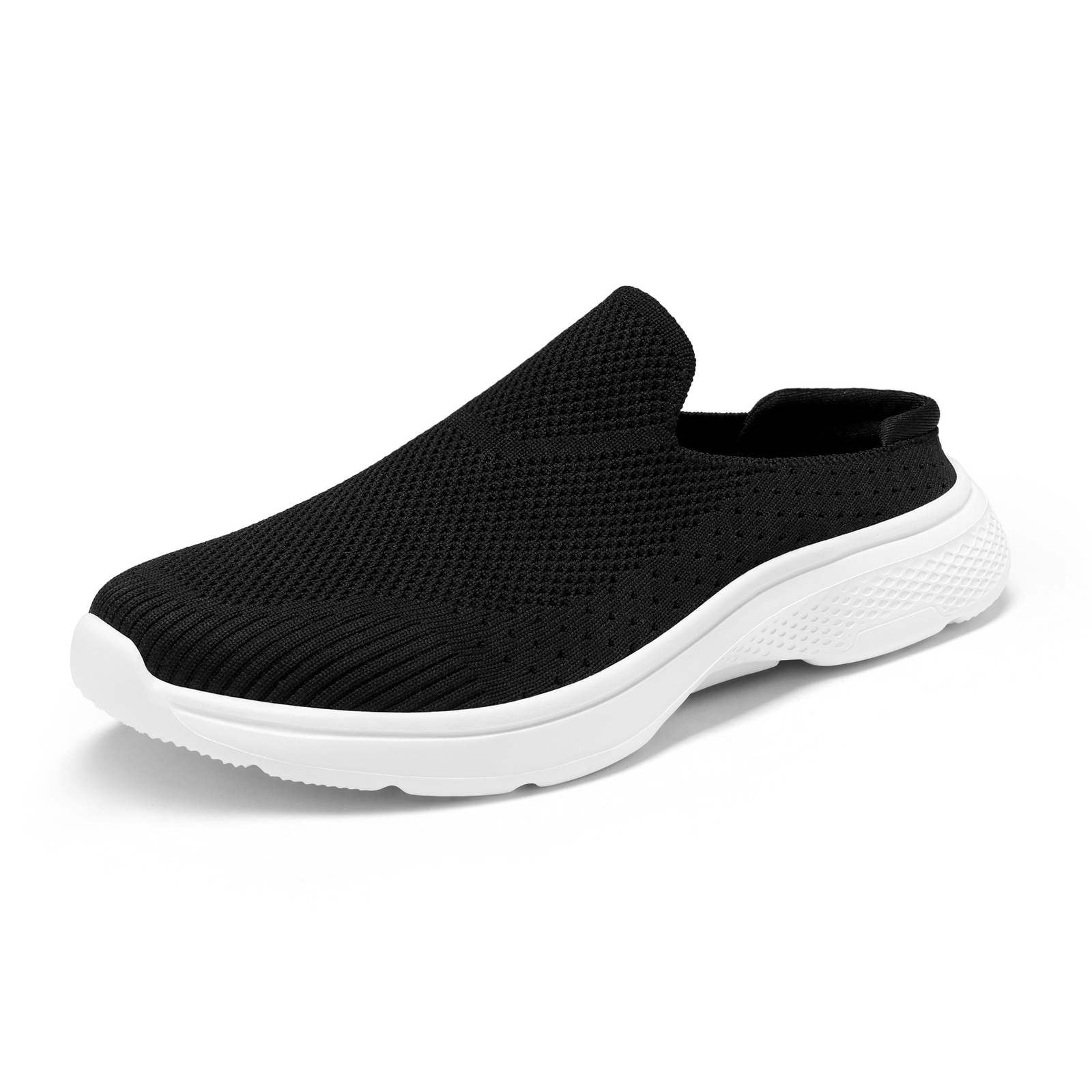 Women Slip On Mules Shoes Knit Sneakers  Lightweight Breathable Walking Shoes