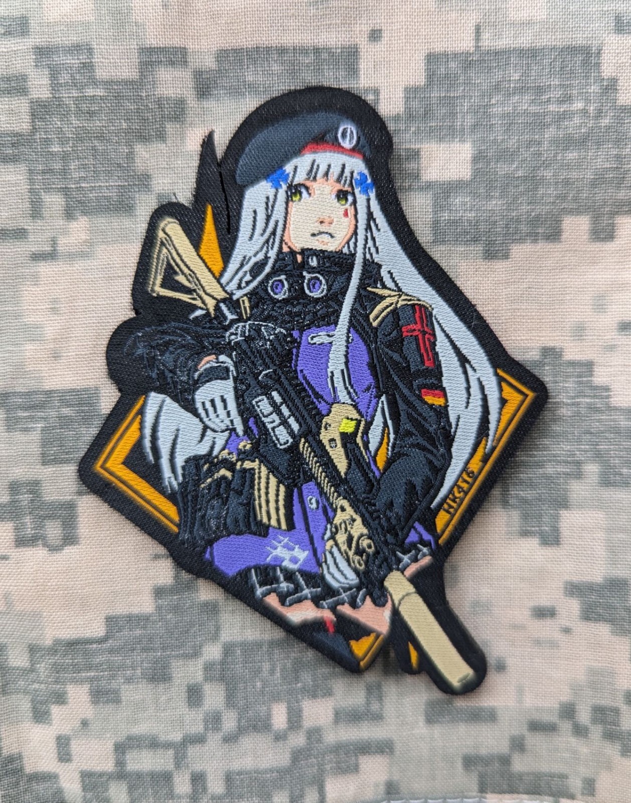 HK416 GFL T-Doll (Tactical Doll) Girls' Frontline Weeb Morale Military War Patch