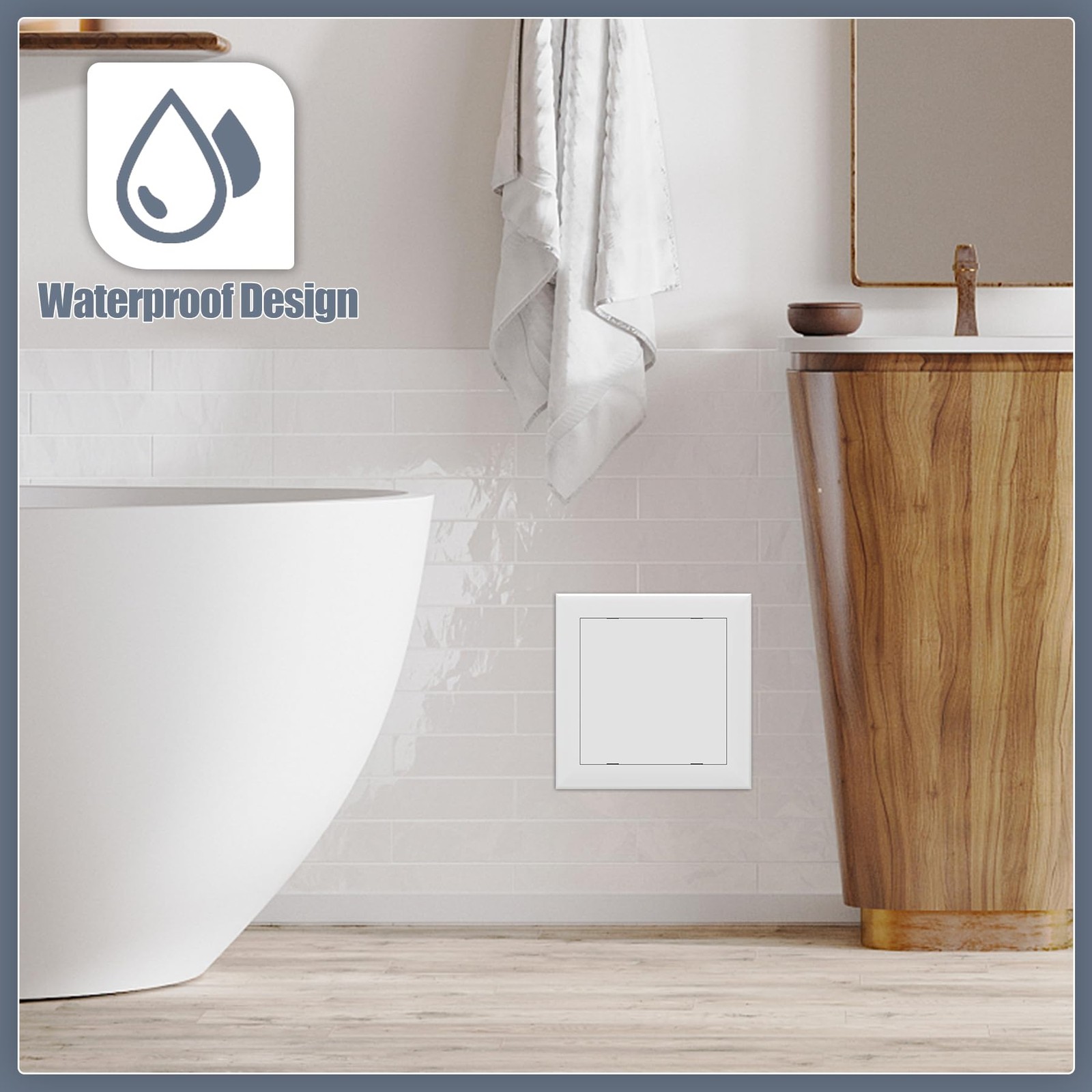 Self Adhesive Access Panel for Drywall, 8" x 8" Plumbing Access Panel, Heavy ...
