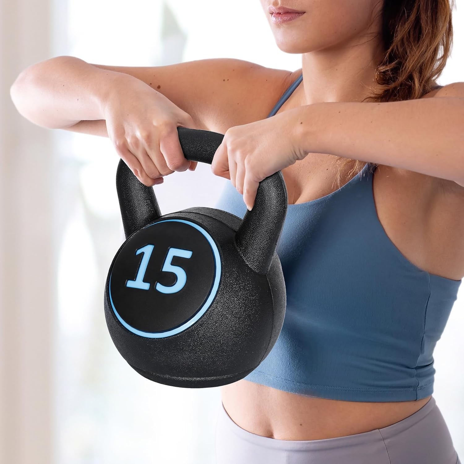 F2C Kettlebell Sets 4 Piece Strength Training Kettlebells Weight Set 5Lb, 10Lb,