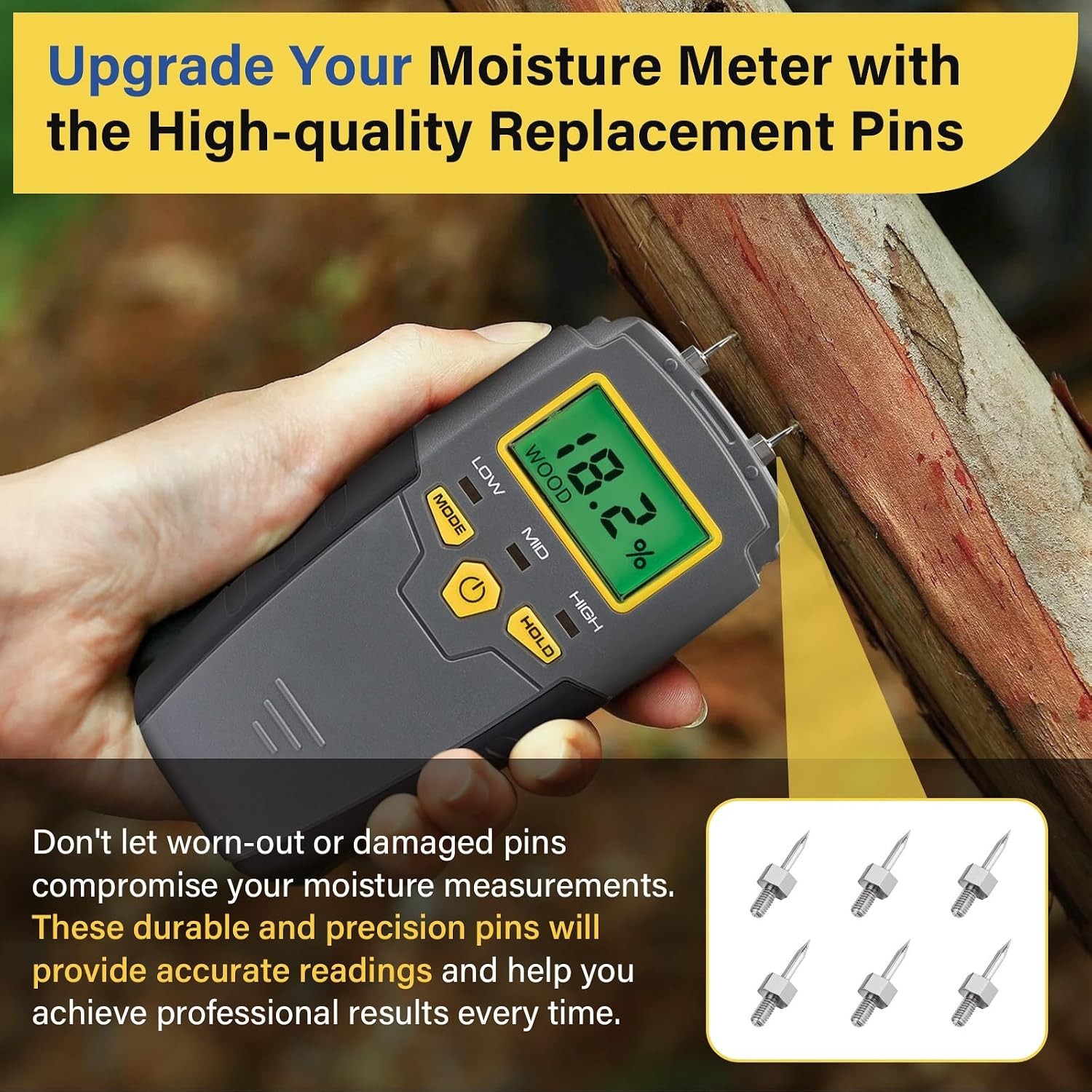 Moisture Meter Pins Replacement for General Tools , RHMG650 & RHMG700DL Moist...