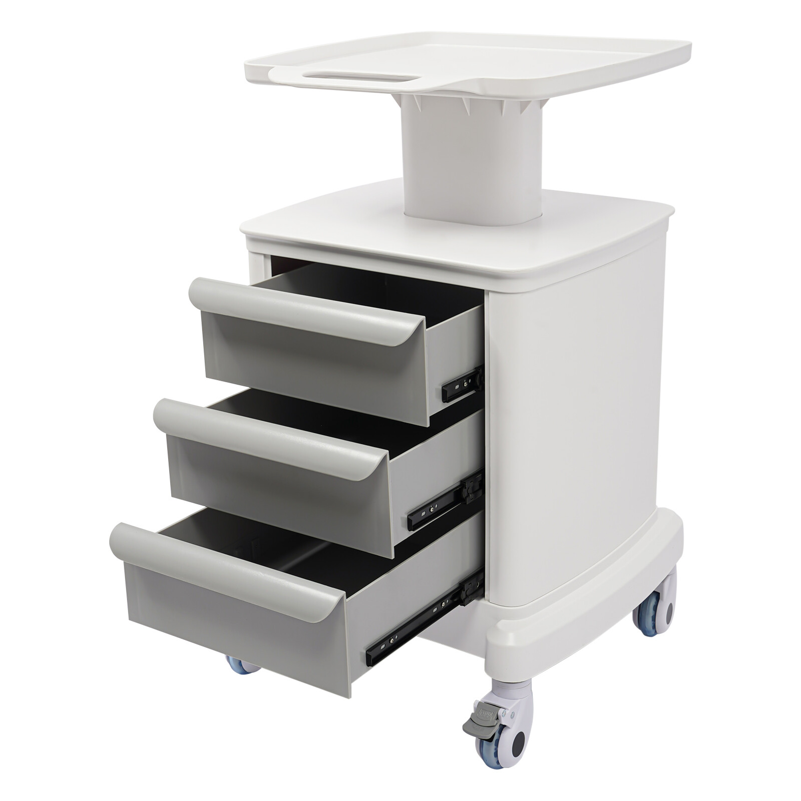 Professional-Grade 3-Drawer Utility Cart on Wheels - Trolley Cart w/ 3 Drawers