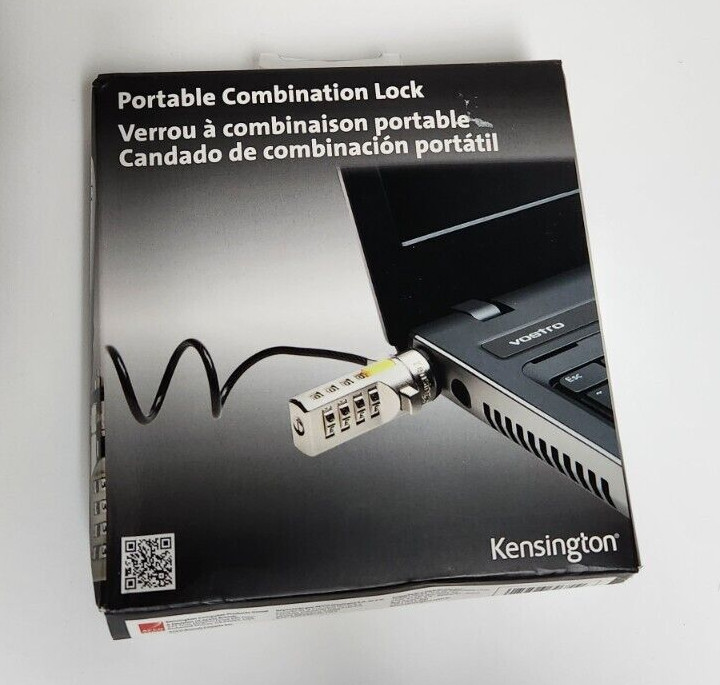 Kensington Portable Combination Lock - Safe Guard Laptops or Electronic Devices