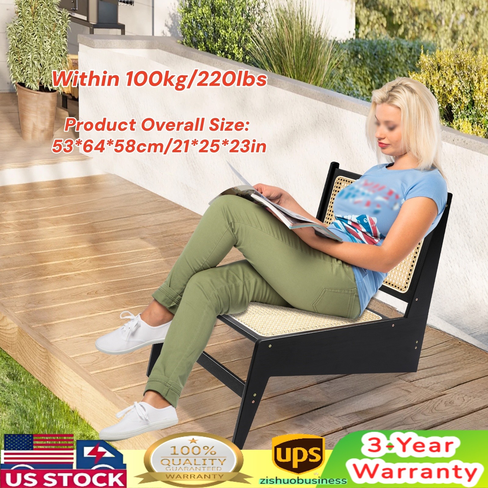 Home Bamboo Chair, Bamboo Accent Chair, Comfy Bamboo Chair, Ergonomic Chair