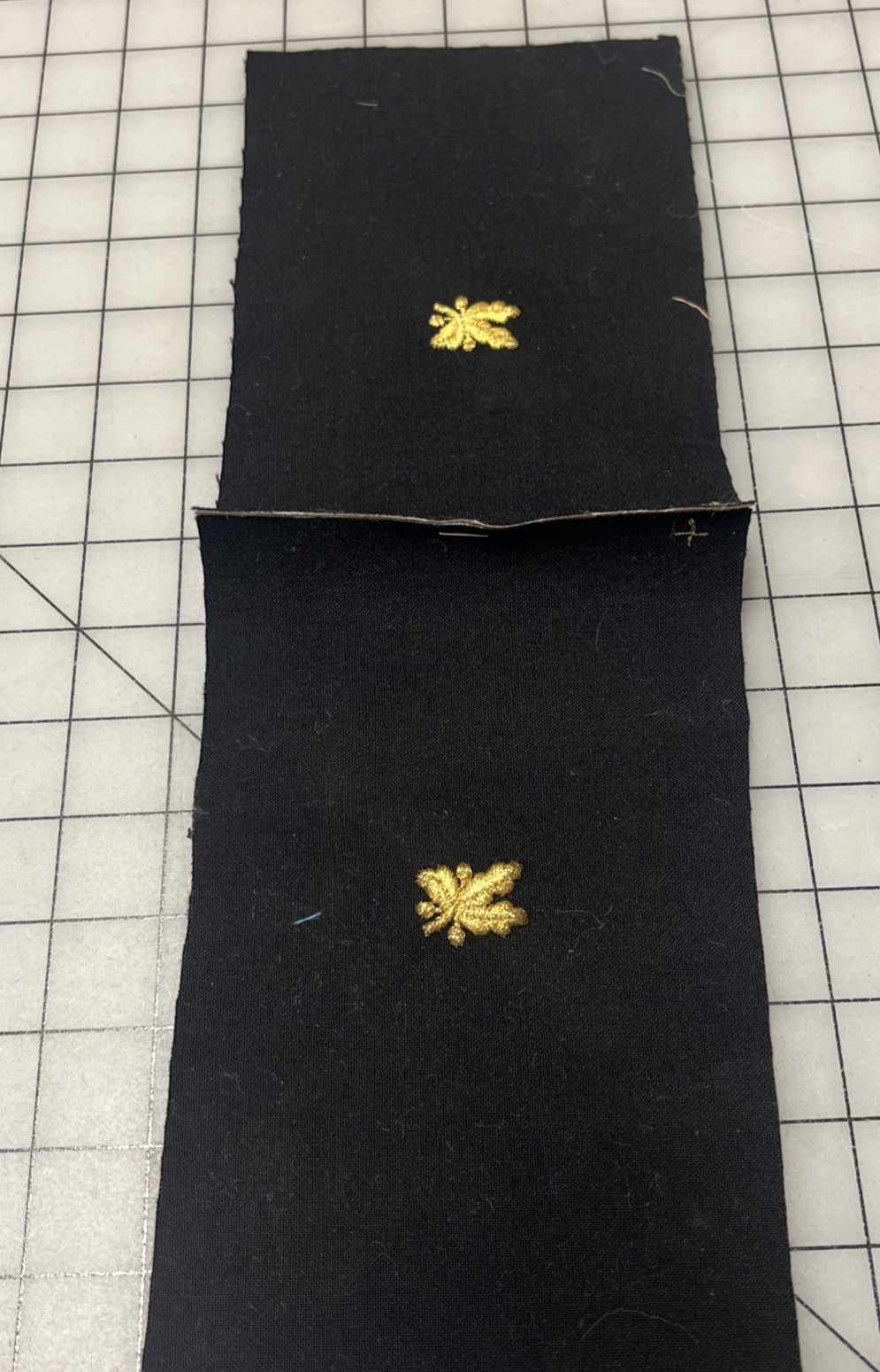 Set of 2 Genuine US Navy Supply Corps Collar Embroidered insiginia w/backing