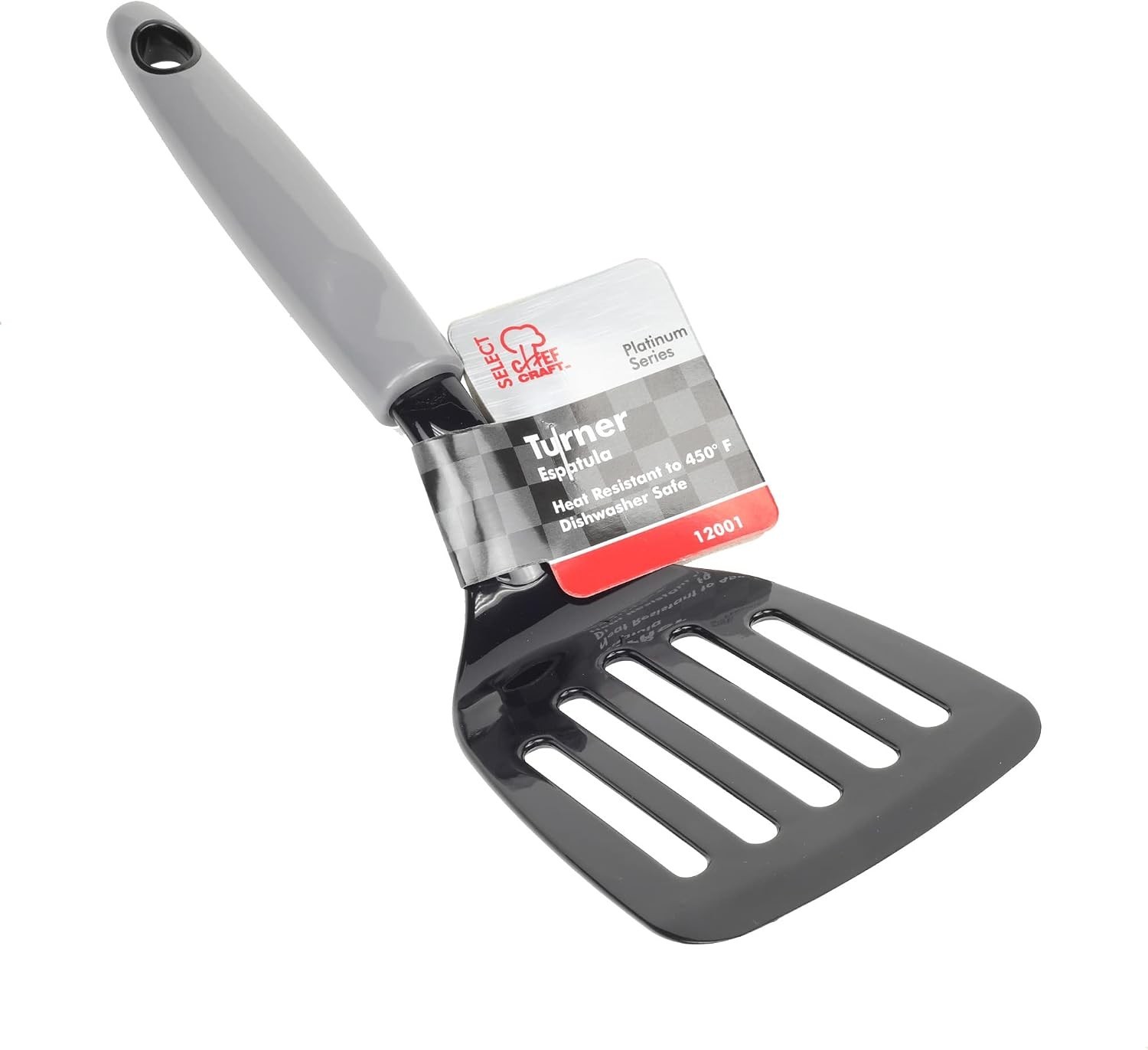 Select Nylon Short Turner/Spatula, 10.5 inch, Gray