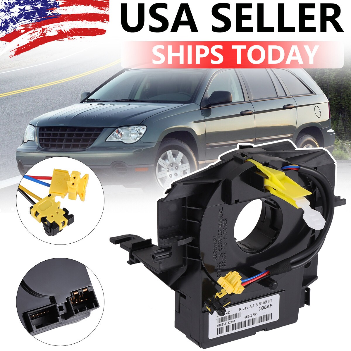 Clock Spring For Jeep Wrangler JK 2007-2018 With Angle Sensor Steering Wheel USA