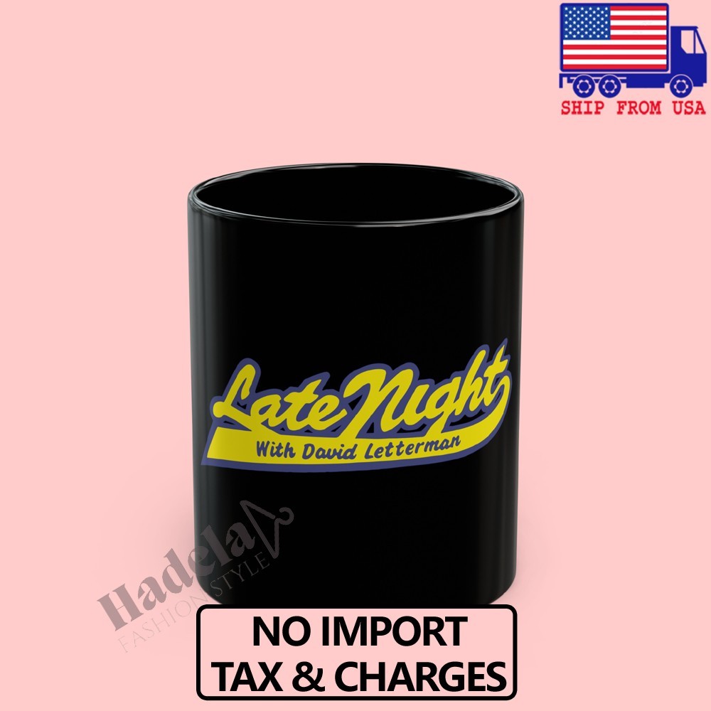 Late Night with David Letterman 11oz 15oz Coffee Tea Black Mug