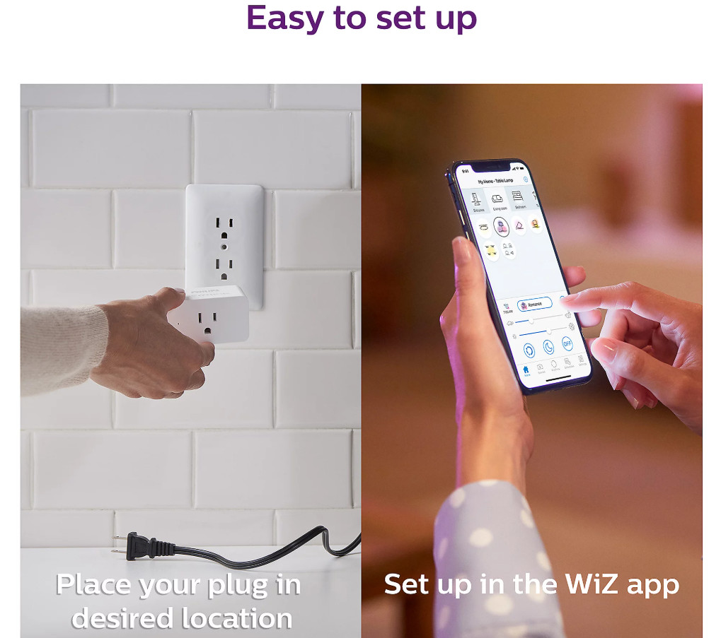 Phillips Wi-Fi Smart Plug with Voice Control 2-Pack