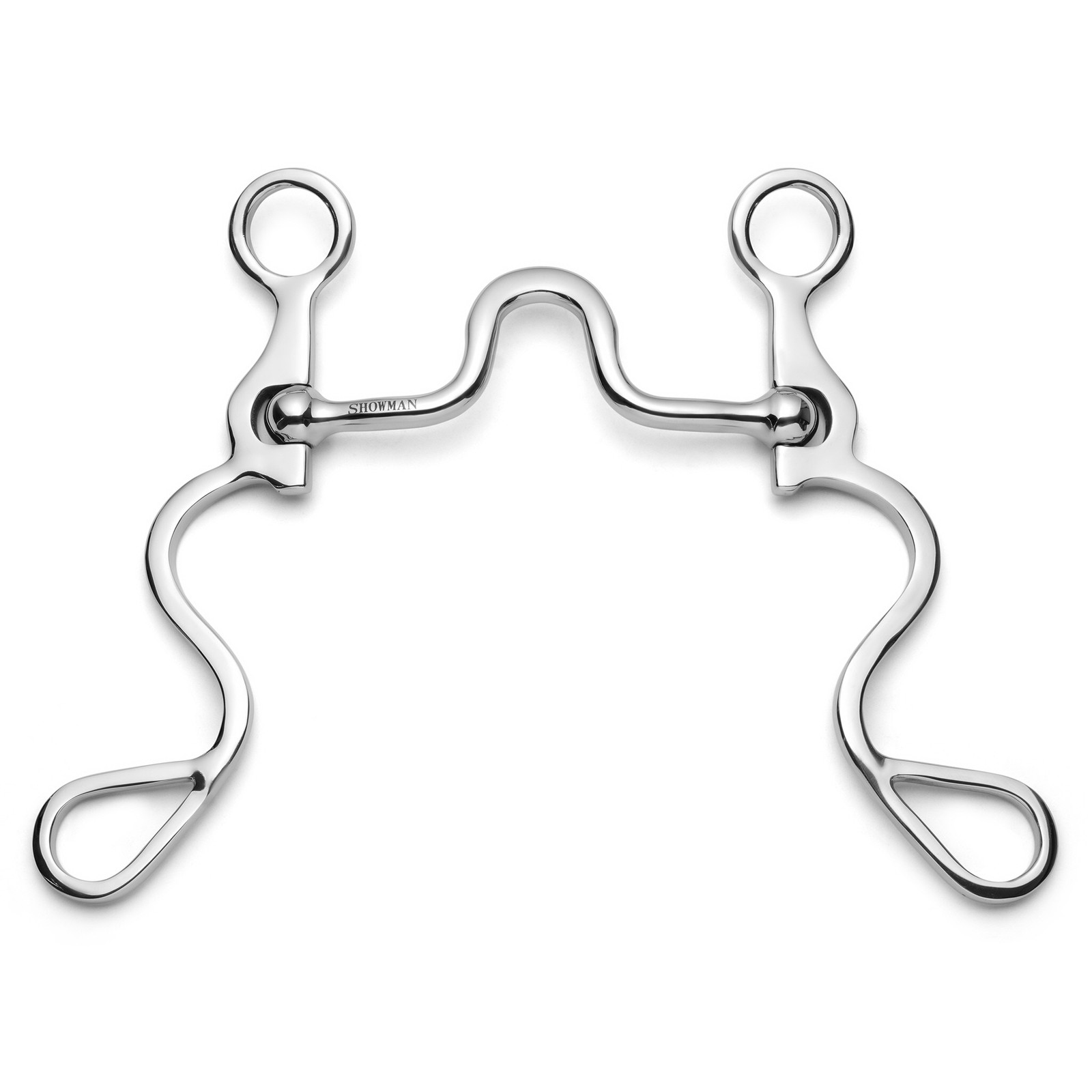 Showman Long S Shank Bit w/ Flat High Port