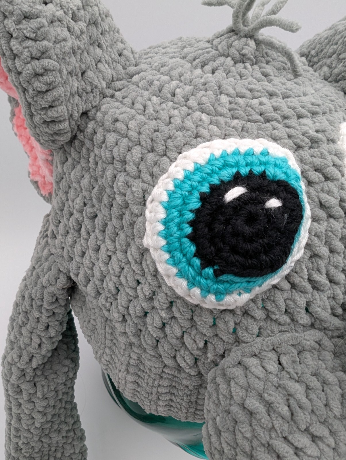 Knottie Hooks Handmade Crochet Elephant Hat with Pop-up Ears - Youth
