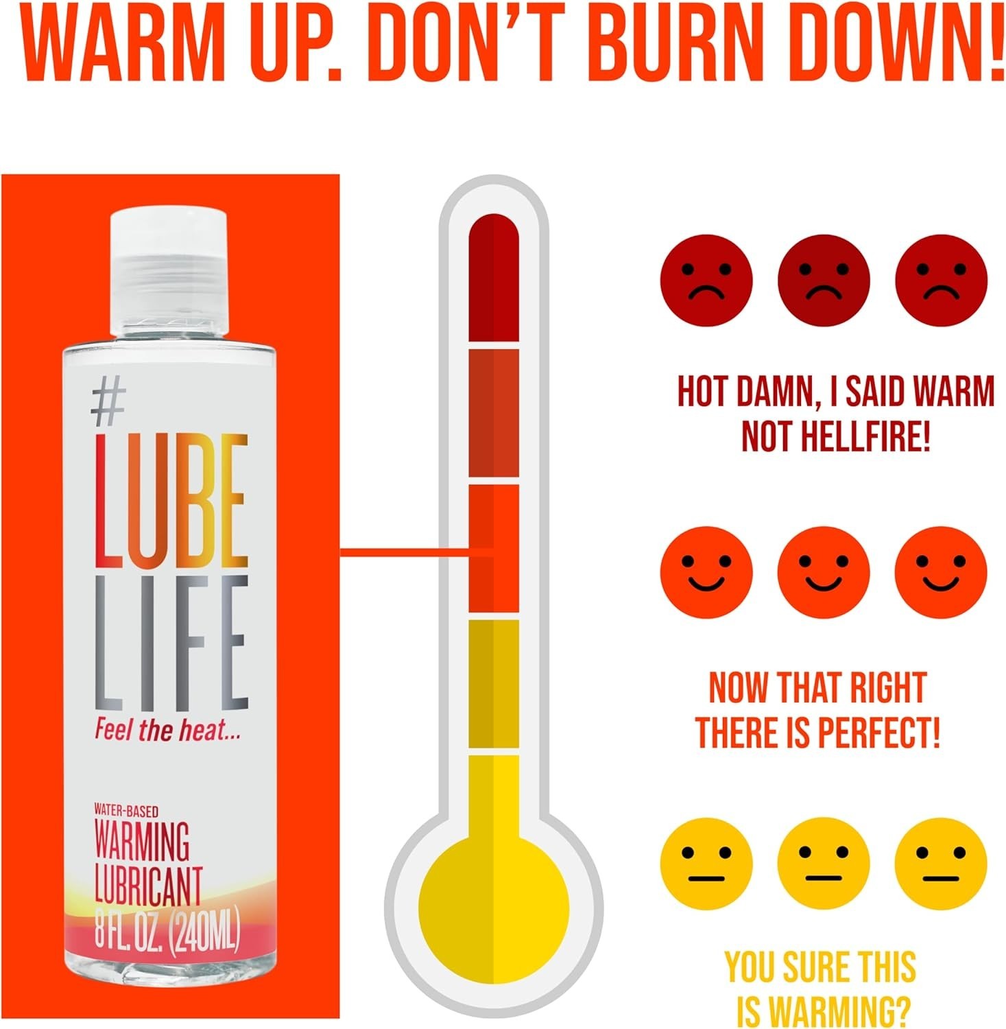 Water-Based Warming Lubricant, Warm Invigorating Heating Sensation, Lube for ...
