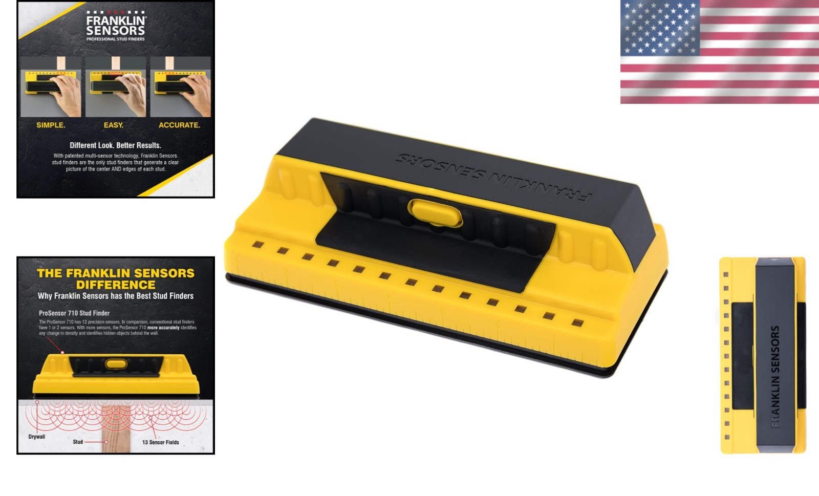 Enhanced Accuracy Stud Detector | 13-Sensor Wall Scanner