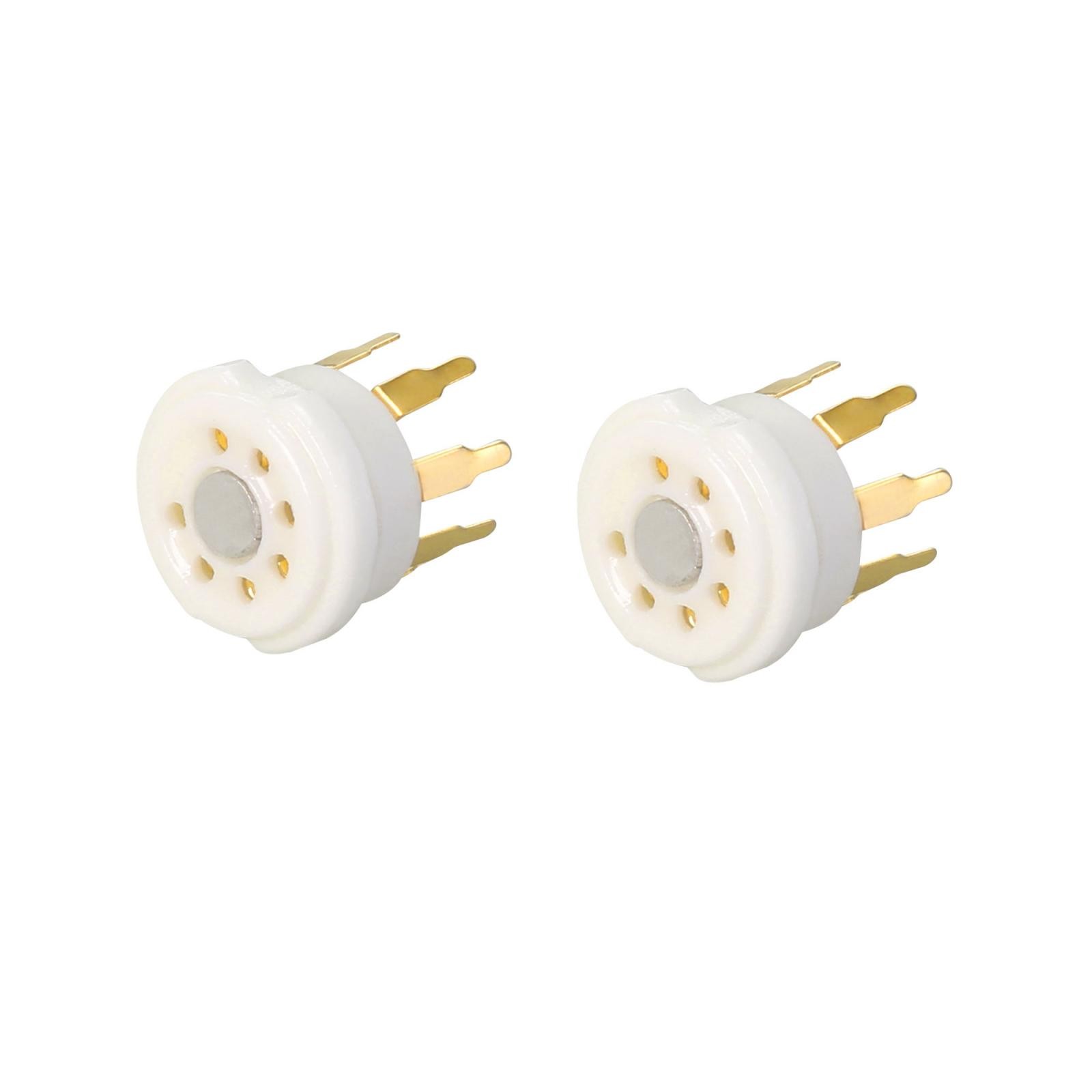 2Pcs 7pin Tube Socket Ceramics Vacuum Tube Protect Tube Pin Socket for 6Z4 6H2