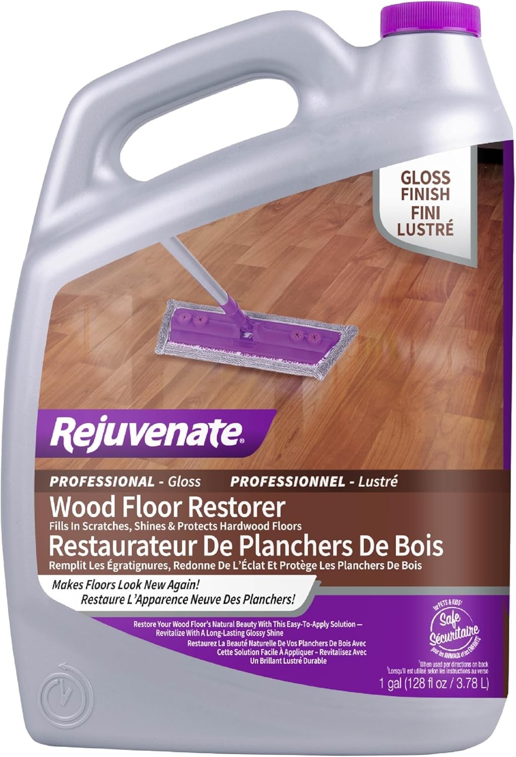 1-Gal Wood Floor Restorer Fills Scratches Shines And Protects Wood Flooring