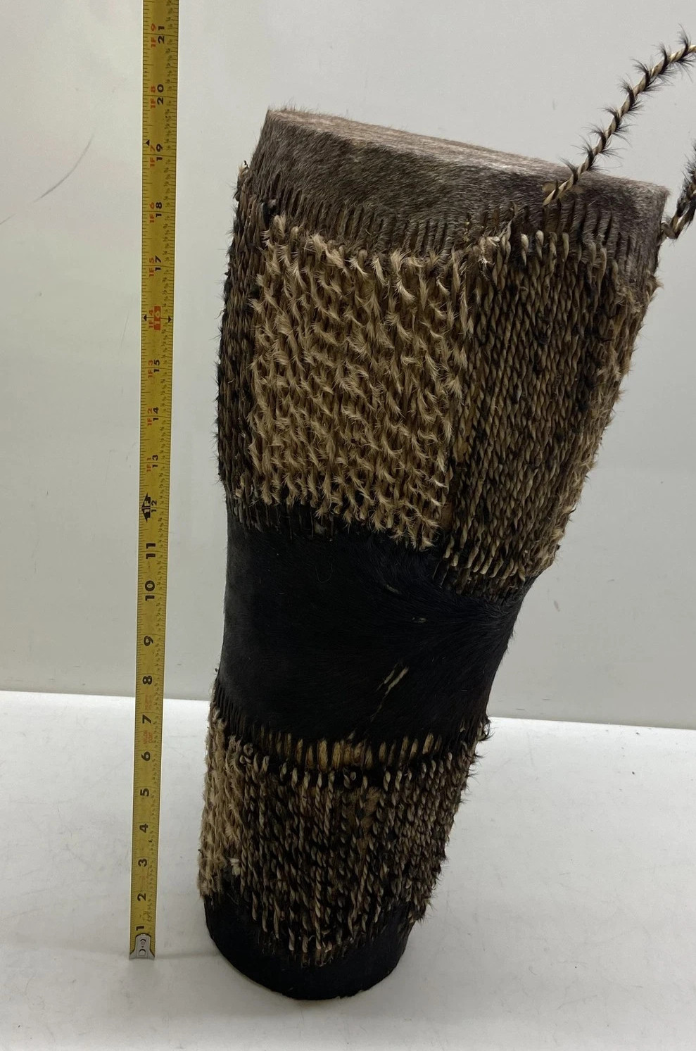 Animal hide vintage drum handmade