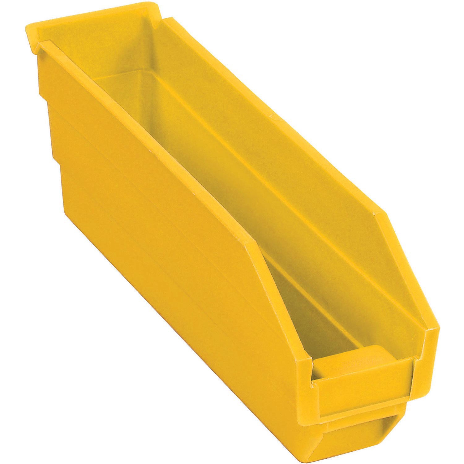 Nestable Shelf Bin Plastic 2-3/4"W x 11-5/8"D x 4"H Yellow Lot of 24