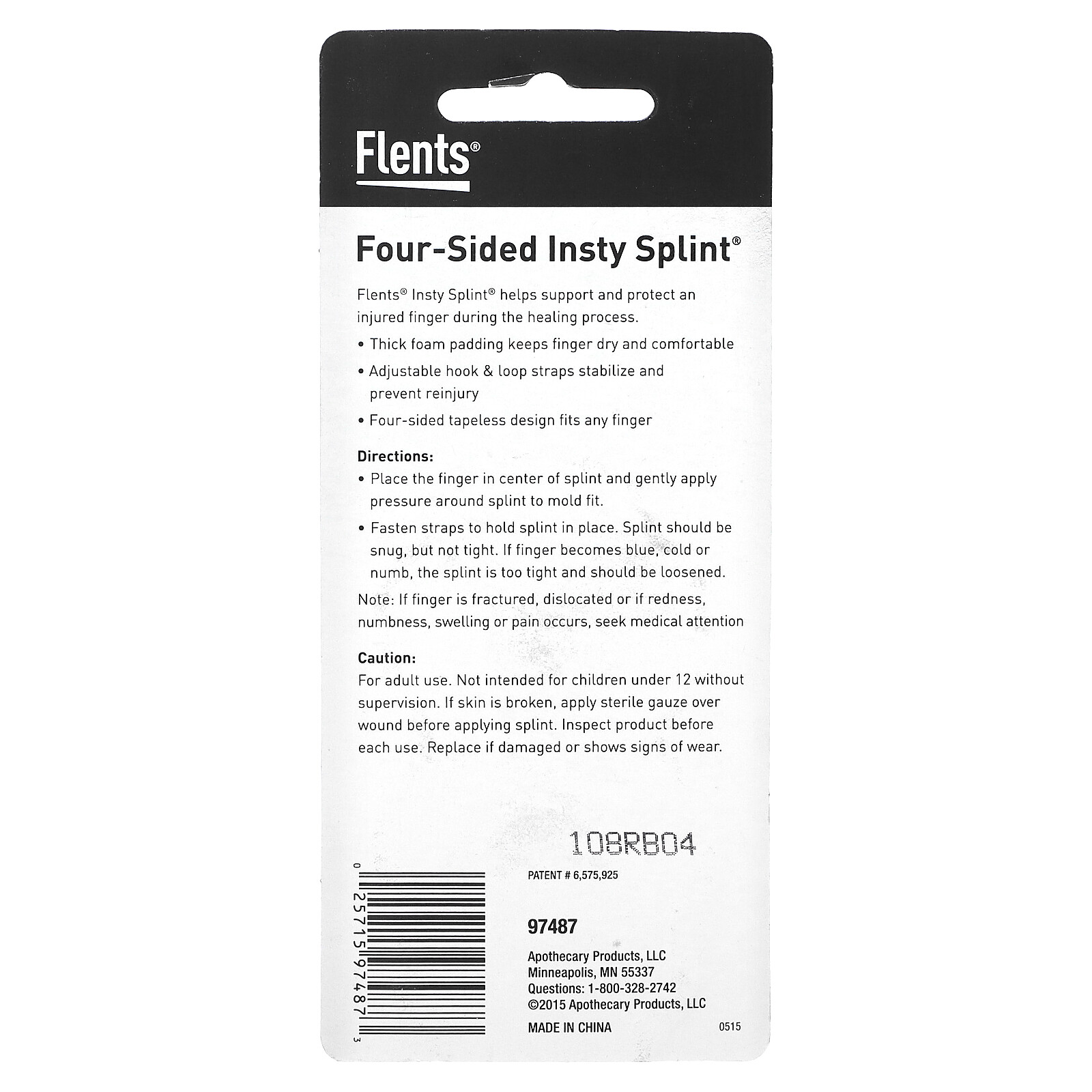 Insty Splint, Four-Sided, M, 1 Count