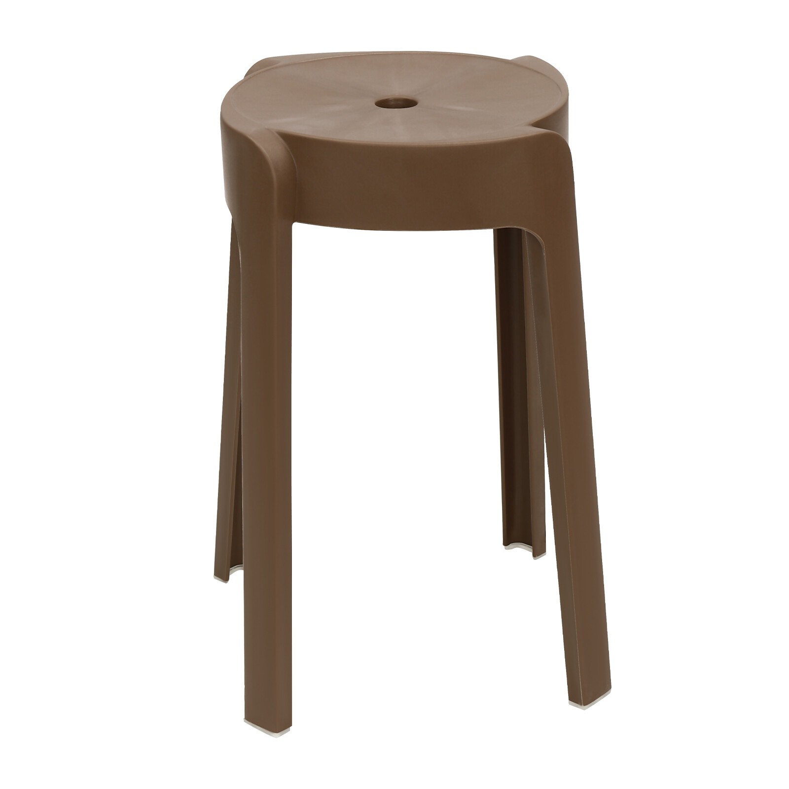 Plastic Stool Counter Kitchen Stools 18'' Set of 4 Backless Stackable Bar Stools