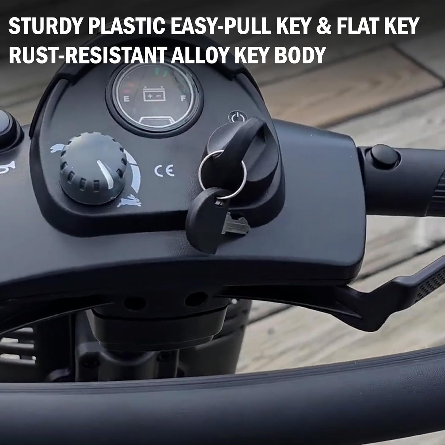 Pride Mobility Scooter Replacement Key Set Compatible with 2 Sets, Black
