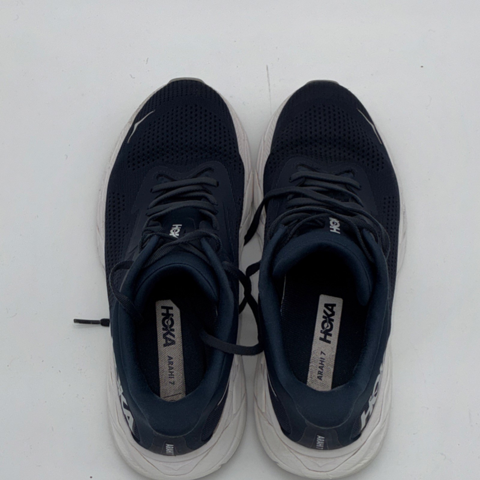 Hoka One One Arahi 7 Men's Running Shoes Navy White Mesh Lightweight Size 10.5