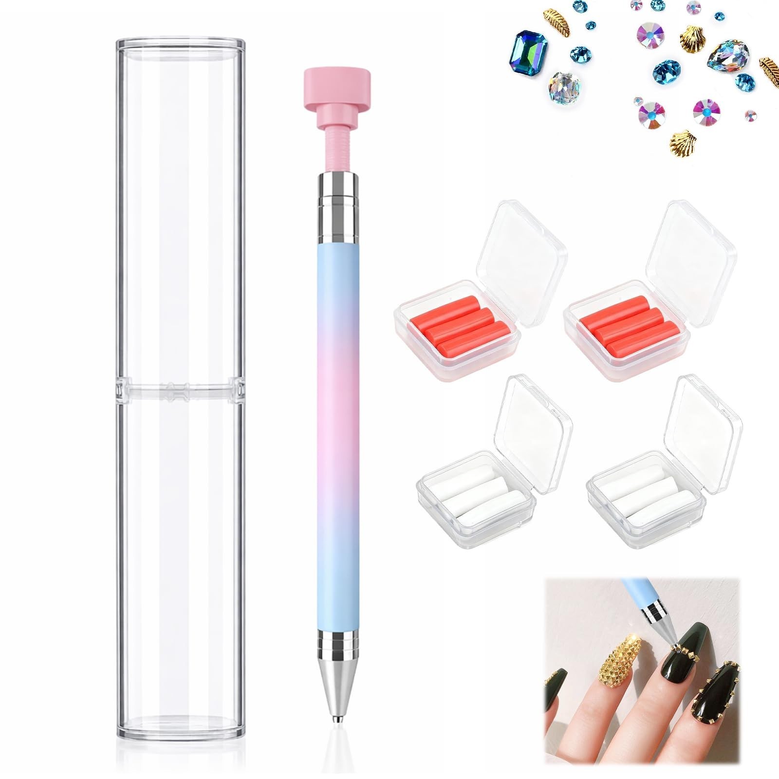 Tiiyee Automatic Refillable Wax Pen, Refillable Diamond Art Pen with 4 Refill...